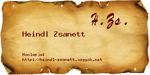 Heindl Zsanett névjegykártya